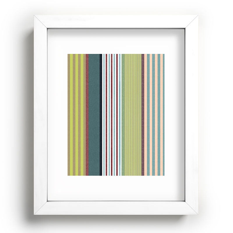 Marta Barragan Camarasa Colorful Stripe Delight Recessed Framing Rectangle