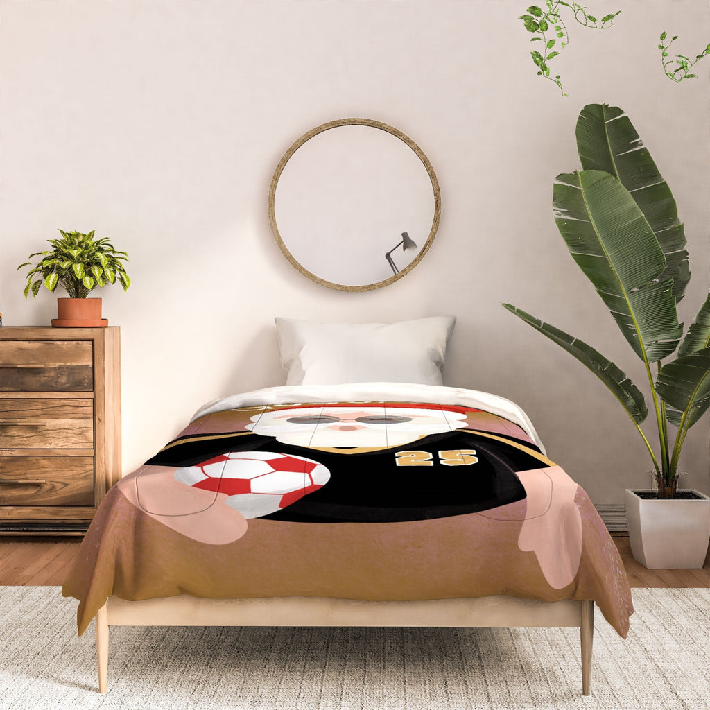 Design by Spark Sporty Soccer Santa Comforter