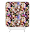 Ninola Design Botanic Retreat Ombre Abstract Watercolor Flowers Pink gold Shower Curtain