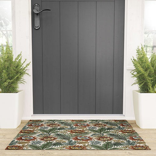 Marta Barragan Camarasa Retro Jungle Garden Welcome Mat