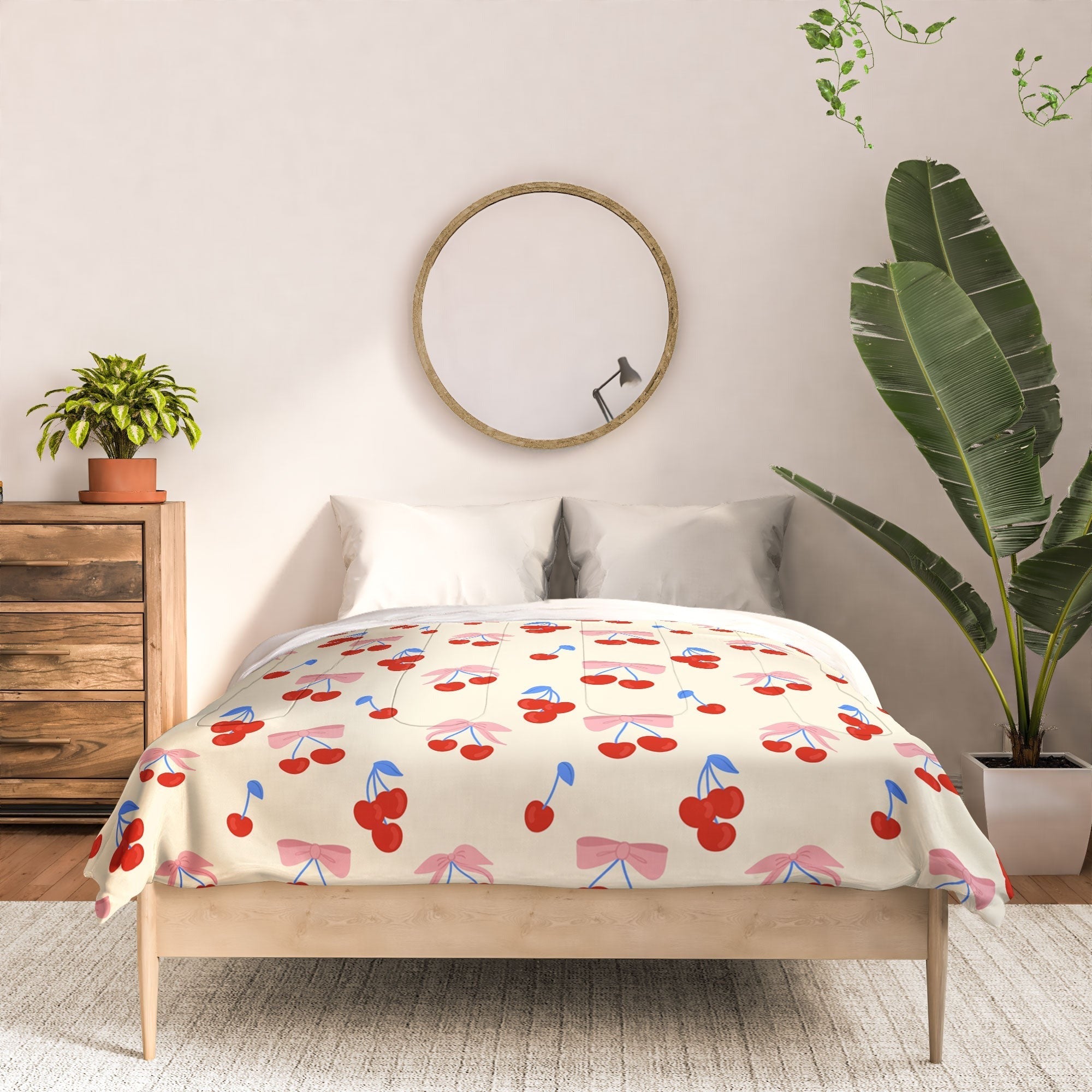 Design by Spark Cherries And Ribbons Comforter