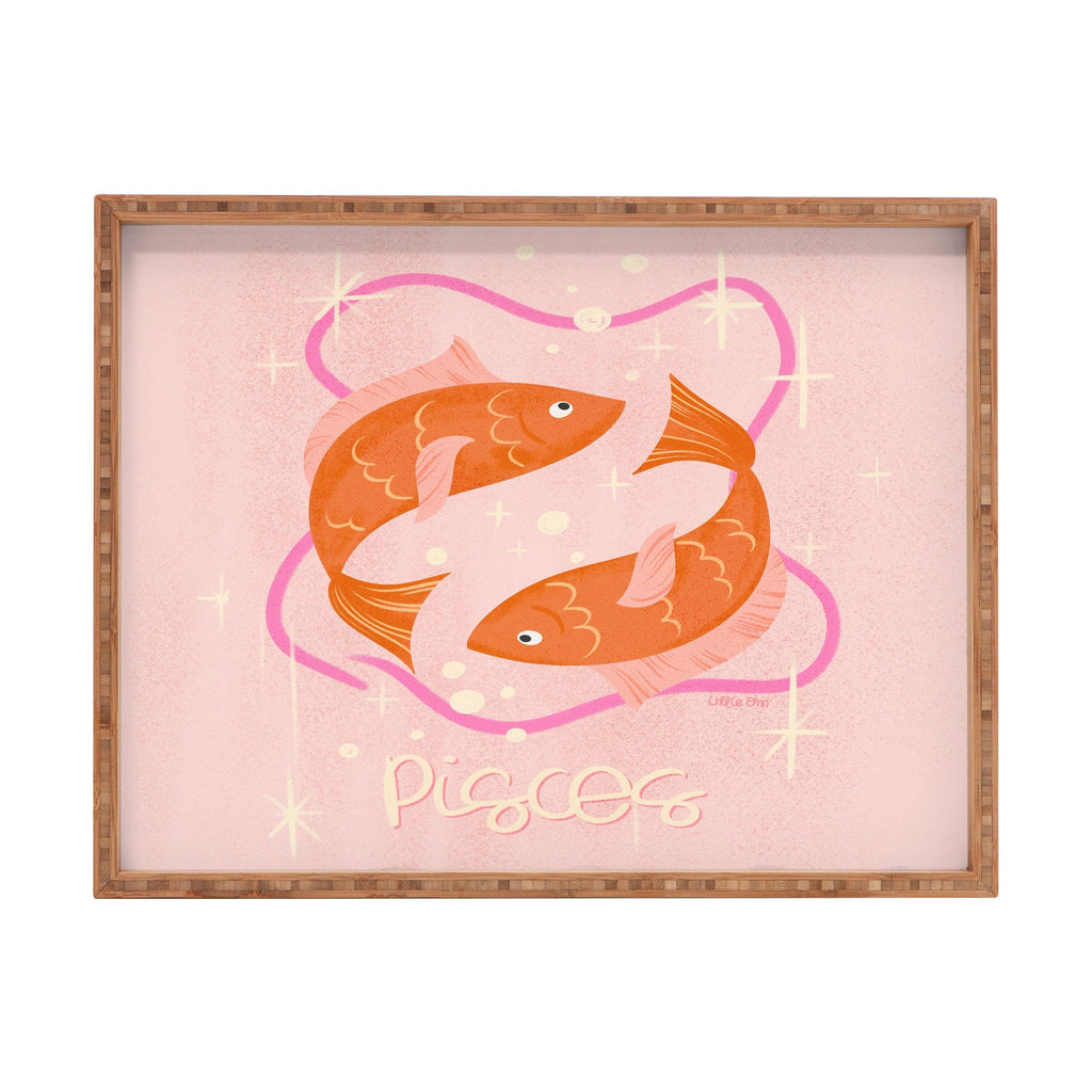 Little Om Zodiac Sign Pisces Rectangular Tray