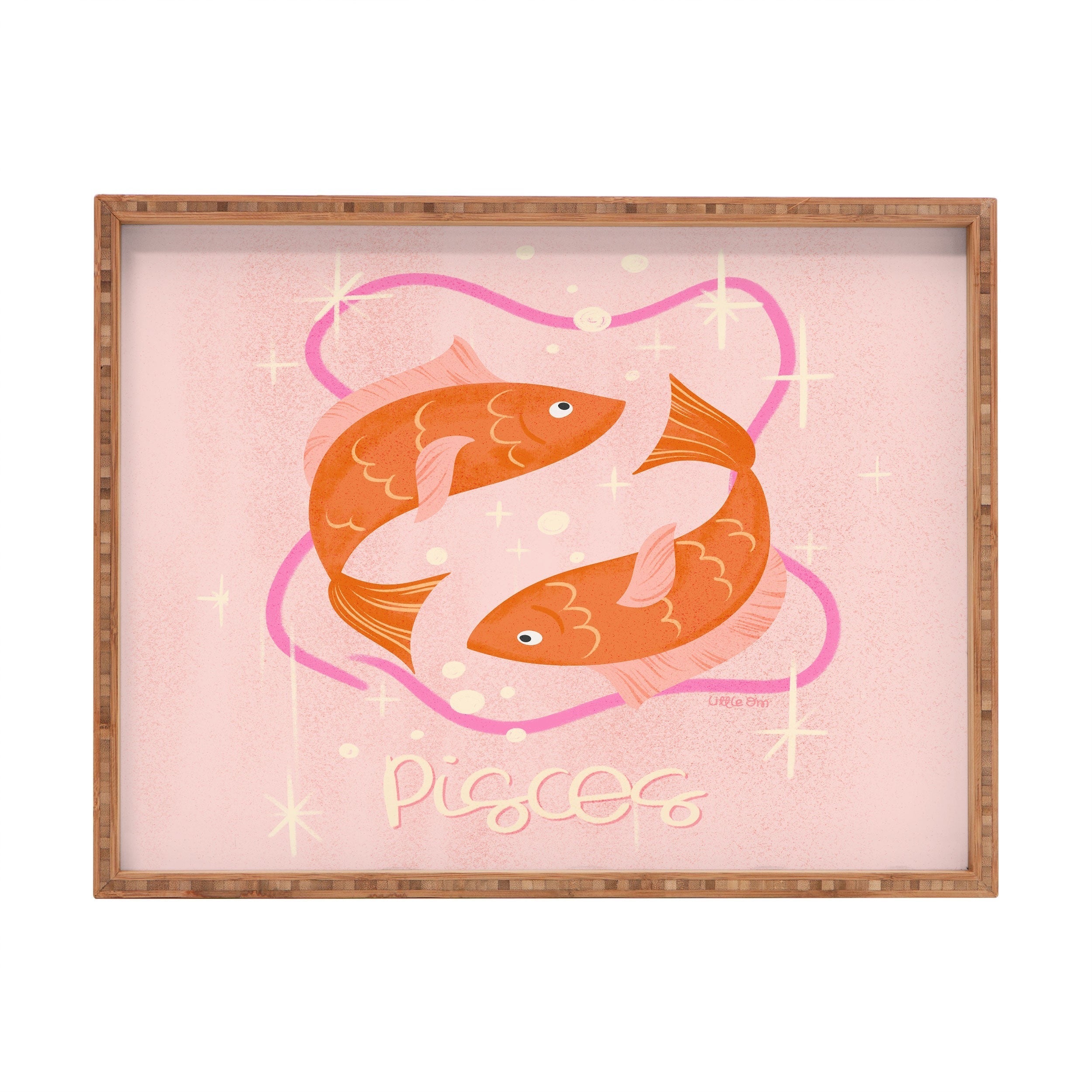 Little Om Zodiac Sign Pisces Rectangular Tray