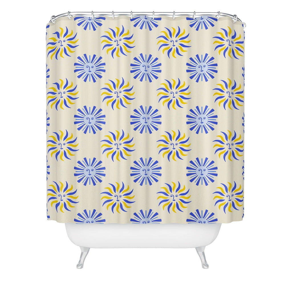 Design by Spark Dolce Vita Radial Sun Flames Shower Curtain