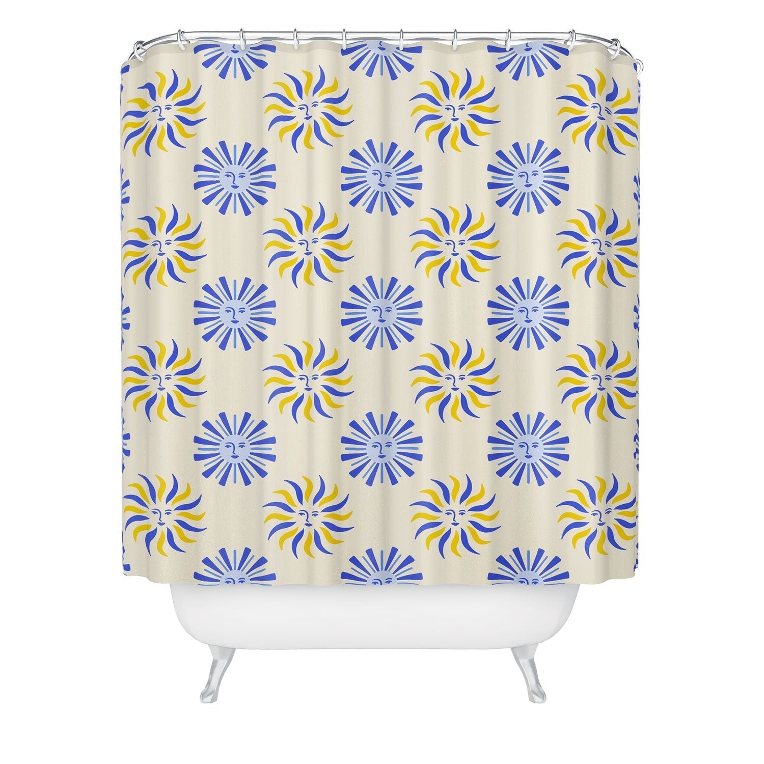 Design by Spark Dolce Vita Radial Sun Flames Shower Curtain