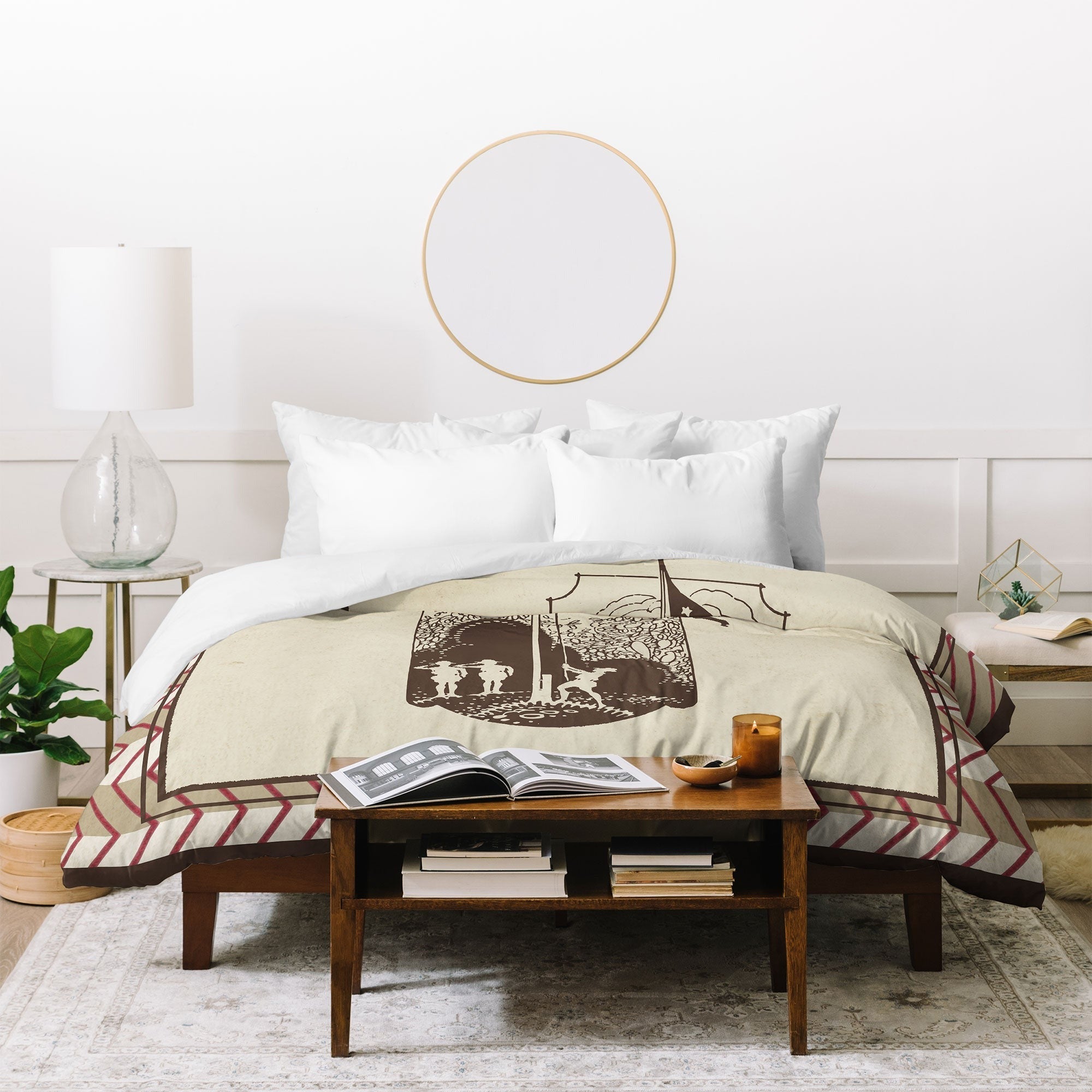 DENY Designs Flag Raisers Striped Square Duvet Cover