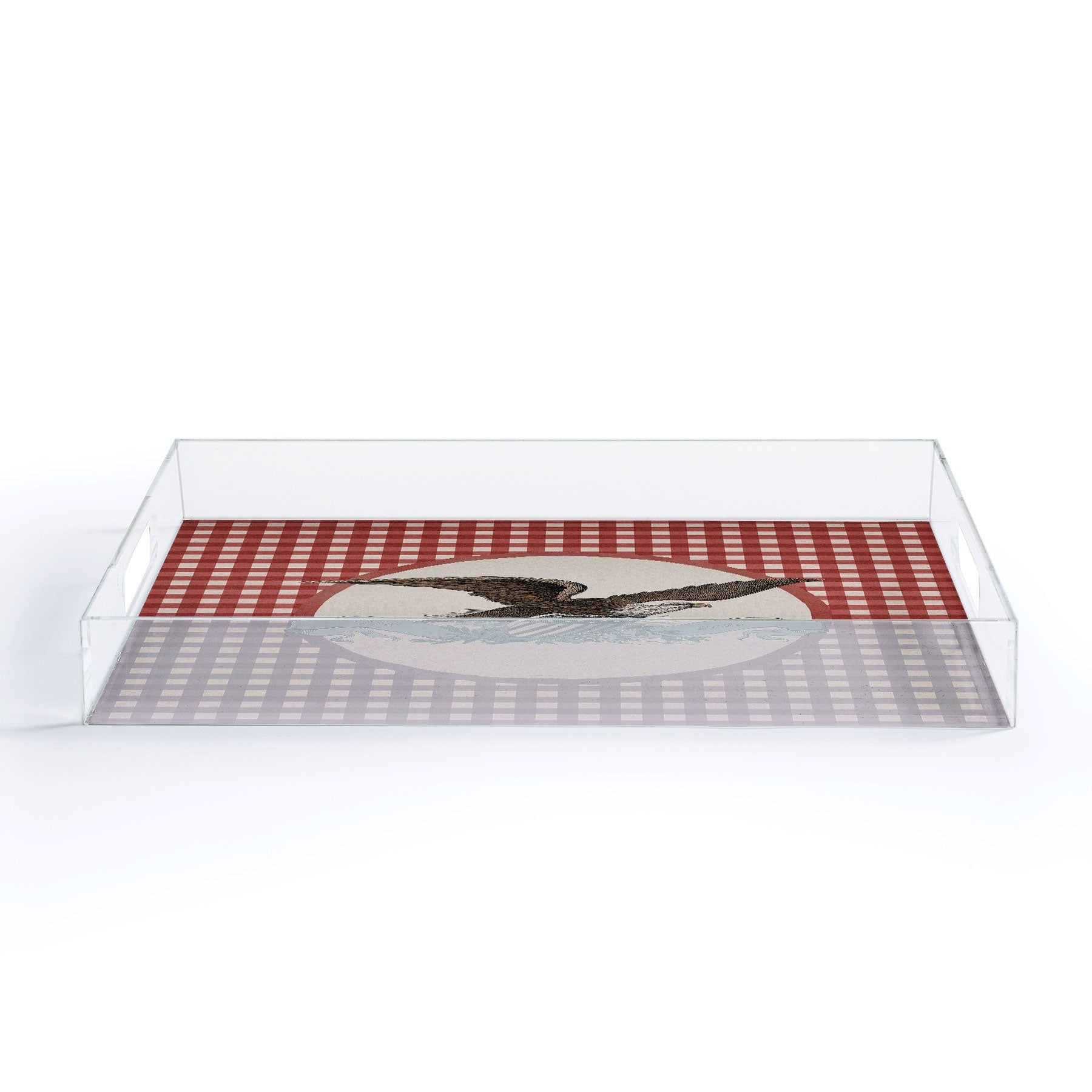 DENY Designs Gingham Eagle Acrylic Tray