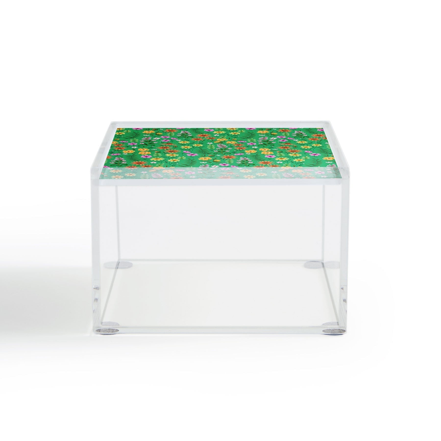 Pimlada Phuapradit Ditsy Spring Floral Green Acrylic Box
