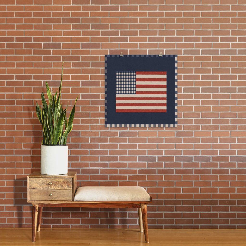 DENY Designs Gingham Flag Art Print