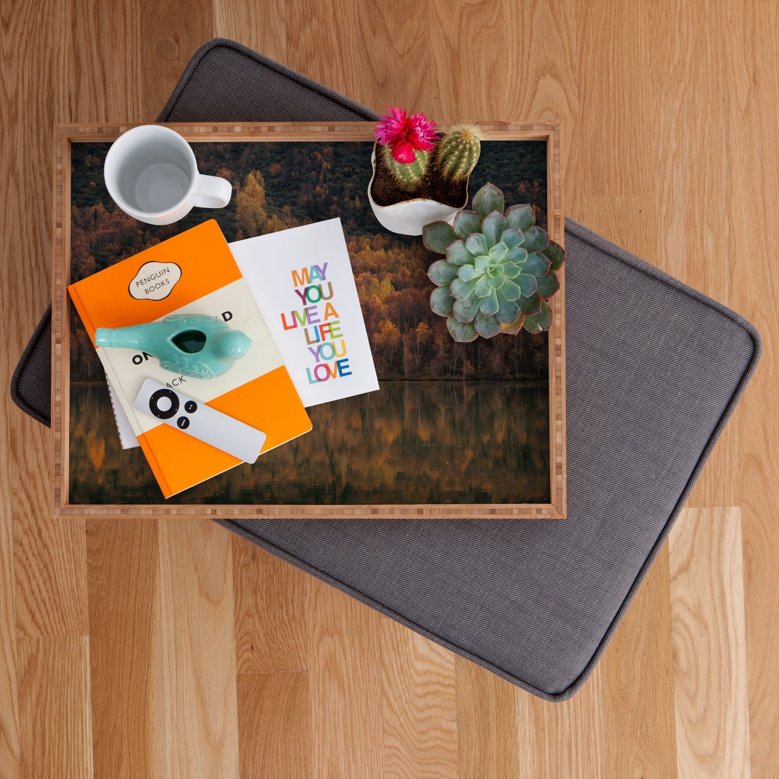 Hannah Kemp Fall Lake Rectangular Tray
