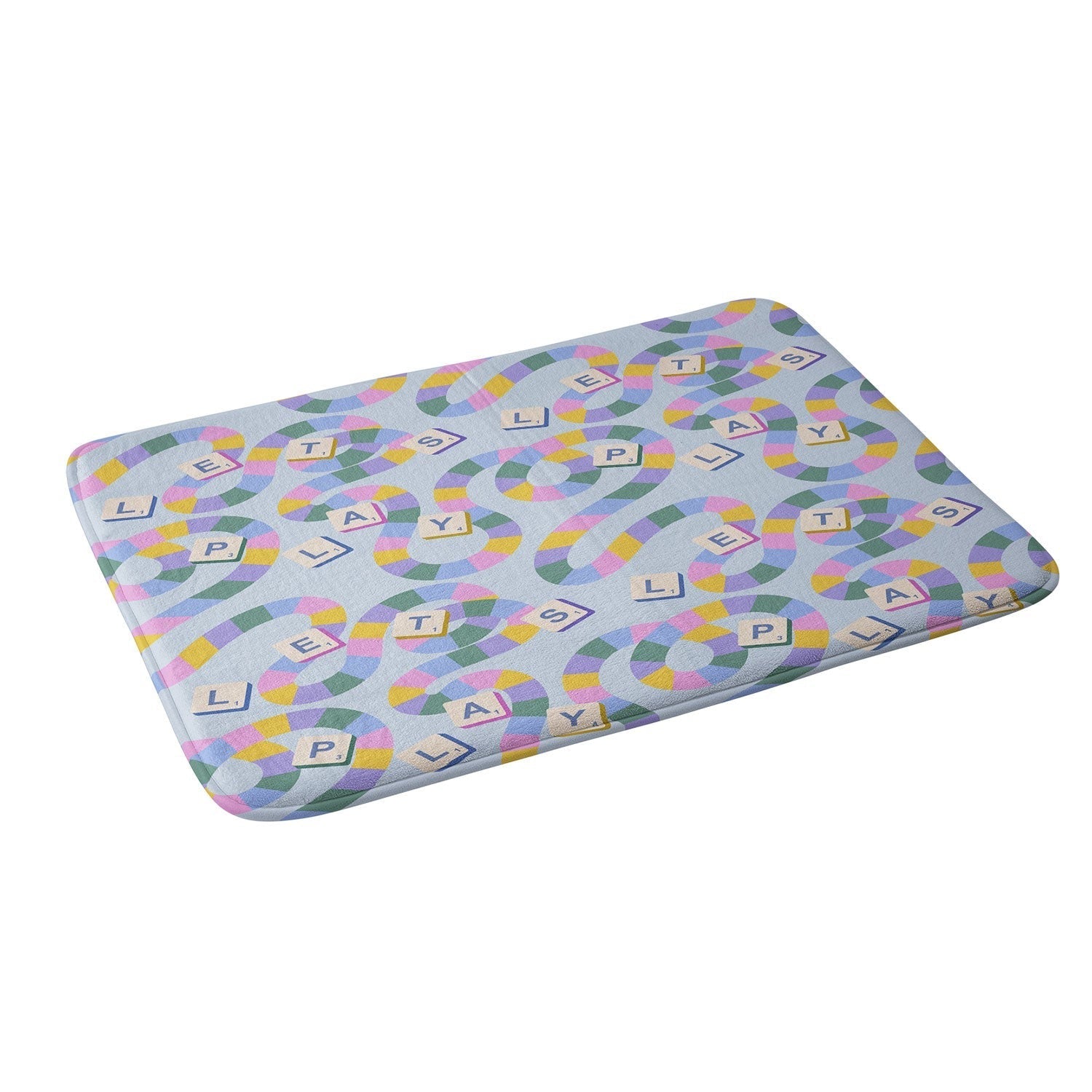 Design by Spark Scrabble Board Game Night Memory Foam Bath Mat