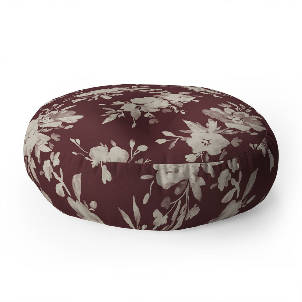 Marta Barragan Camarasa Antique Petal Romance Floor Pillow Round