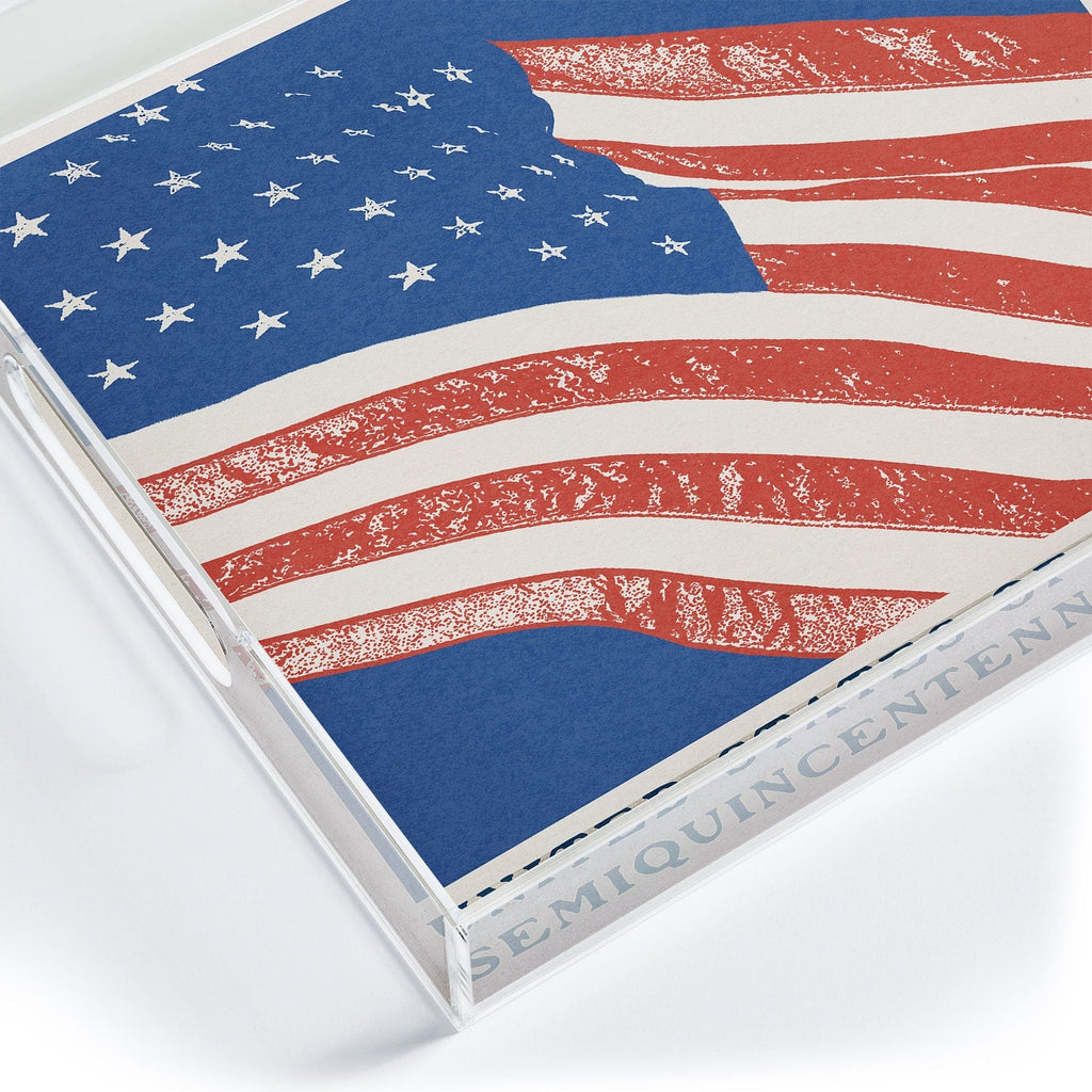 DENY Designs Stars n Stripes Semiquincentennial Acrylic Tray