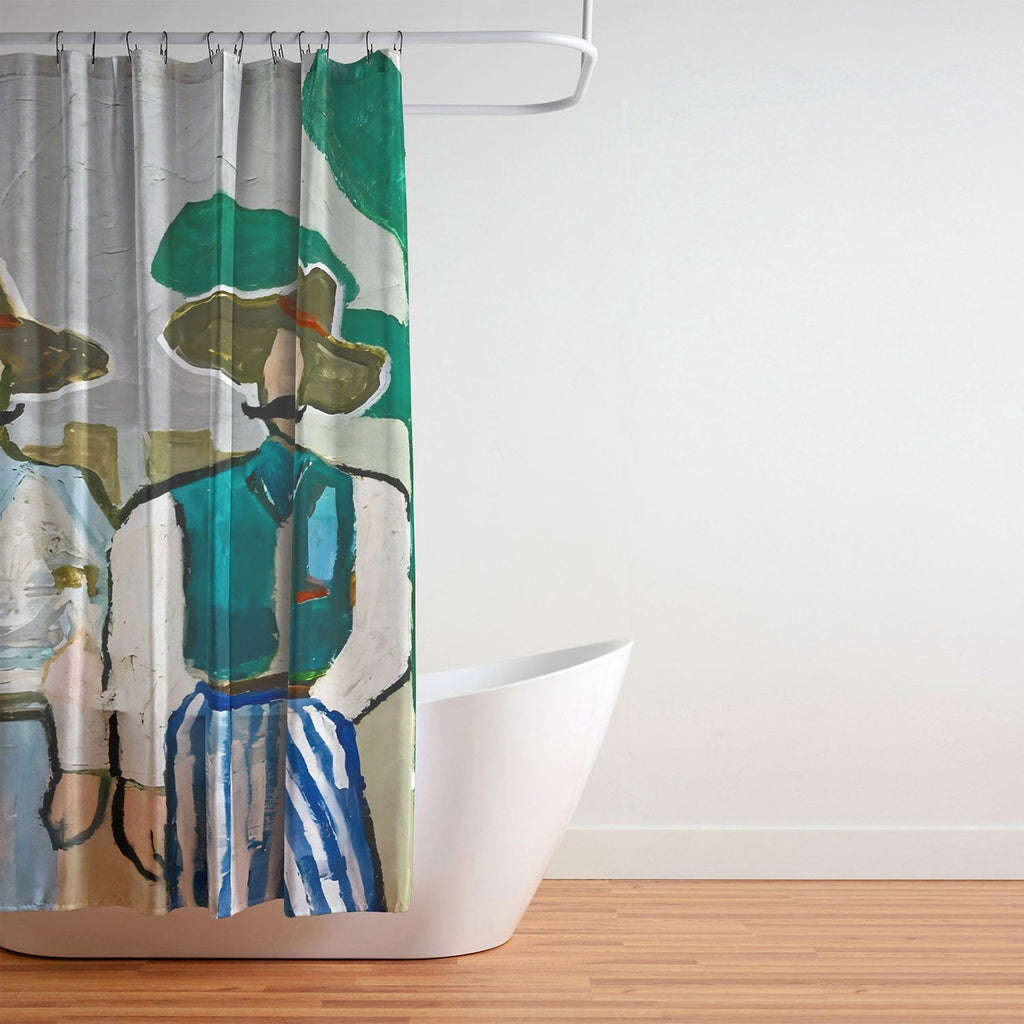 83 Oranges Side By Side Cowboy Edition Shower Curtain