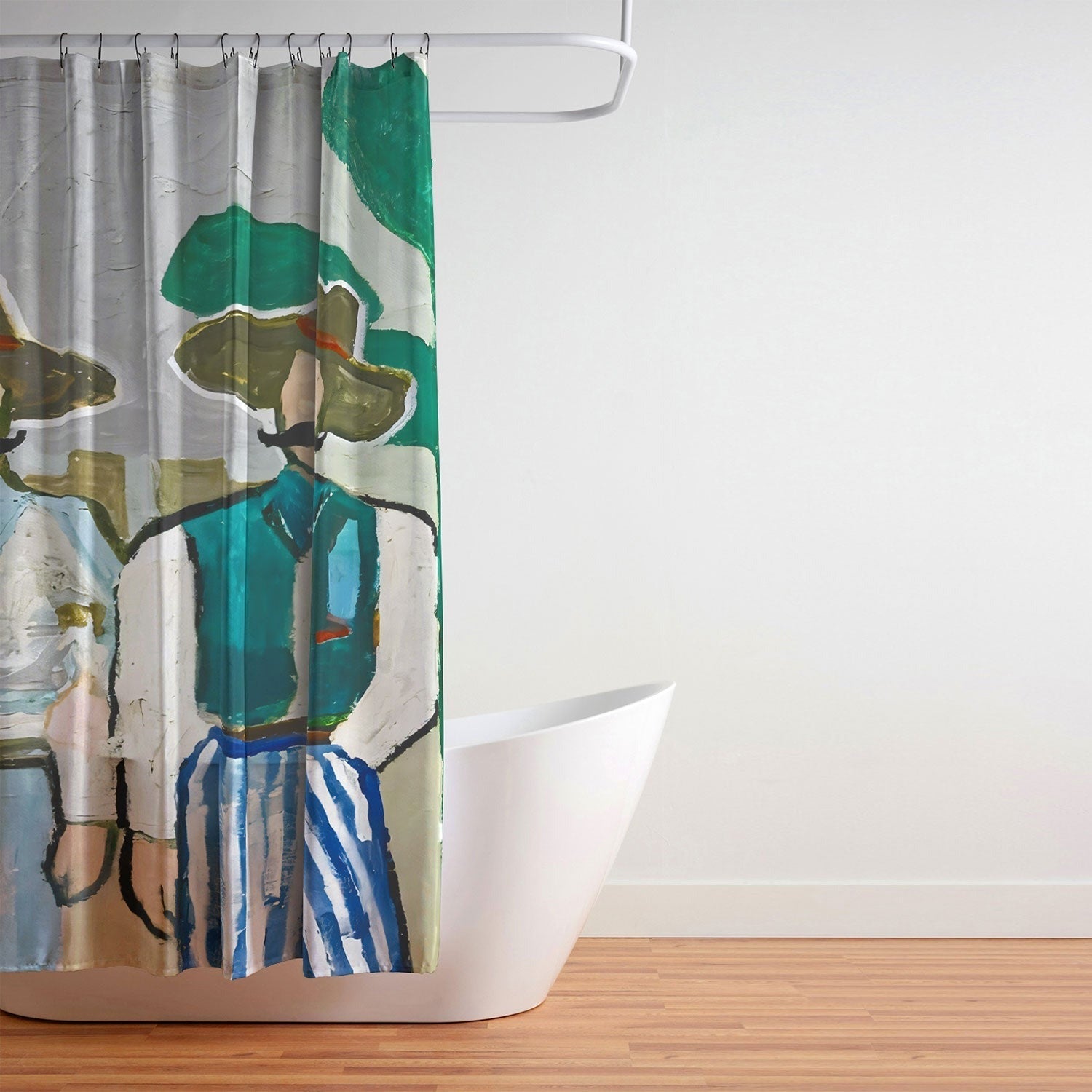 83 Oranges Side By Side Cowboy Edition Shower Curtain