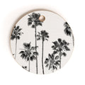 Gal Design Black And White Palms Cutting Board Round