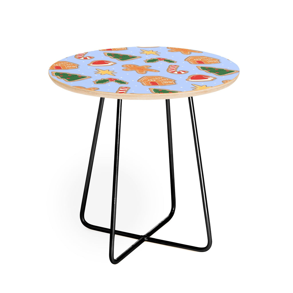 Love_Ryming Christmas Cookies Round Side Table