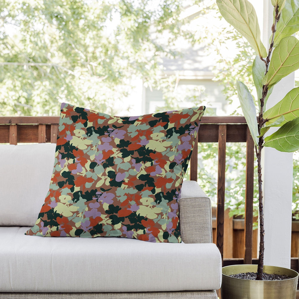 Marta Barragan Camarasa Retro Bloom Medley Outdoor Throw Pillow