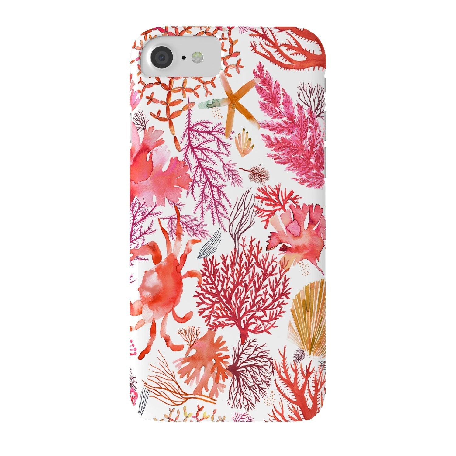 Ninola Design Botanic Retreat Coral Reef Crab Lobster Red Phone Case