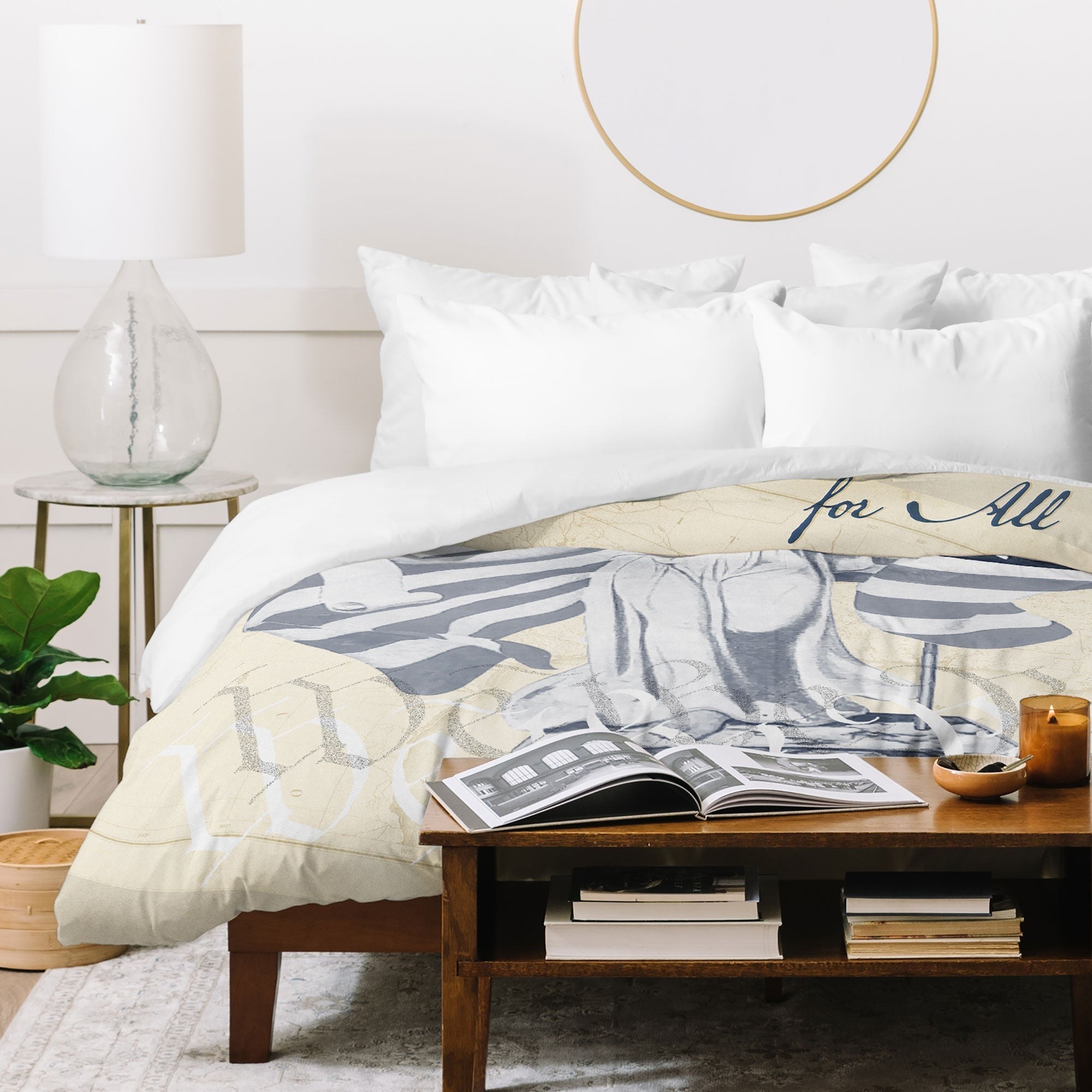 DENY Designs Liberty and Justice Woman Duvet Cover