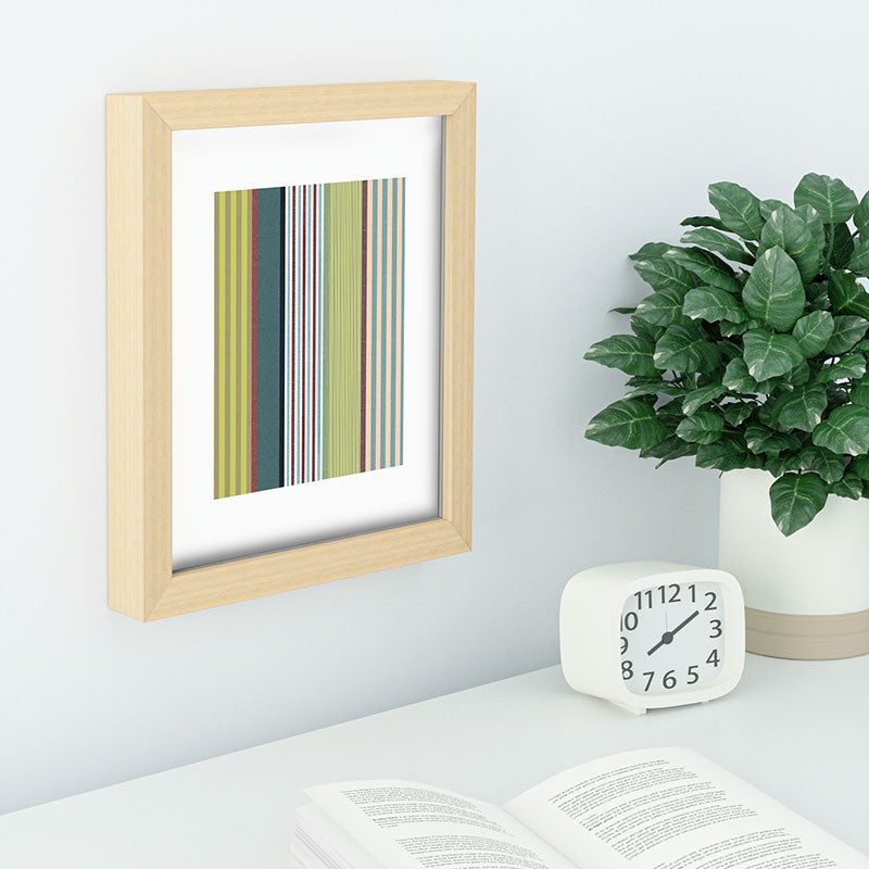 Marta Barragan Camarasa Colorful Stripe Delight Recessed Framing Rectangle