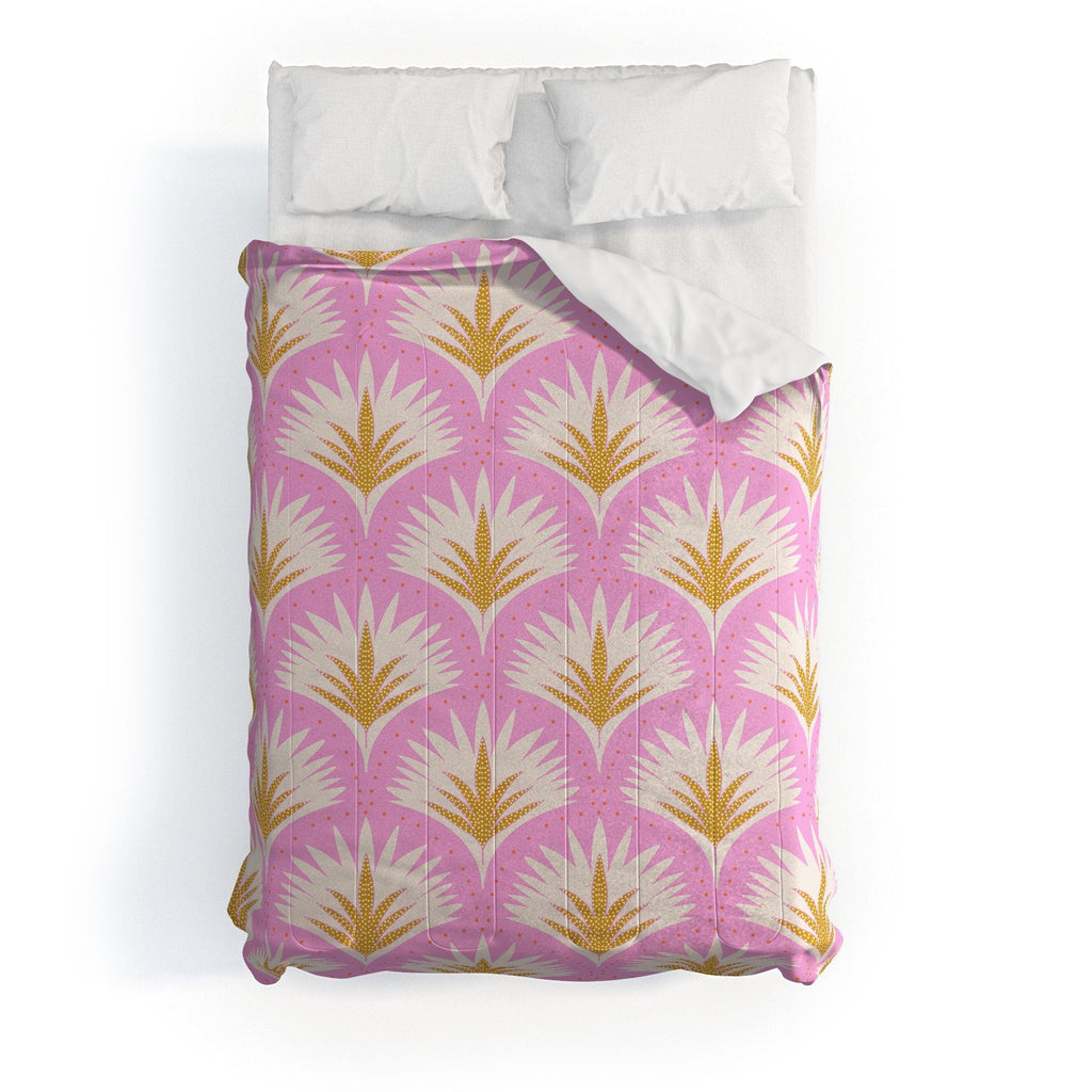 Jennifer Labre Pink Palmetto Comforter