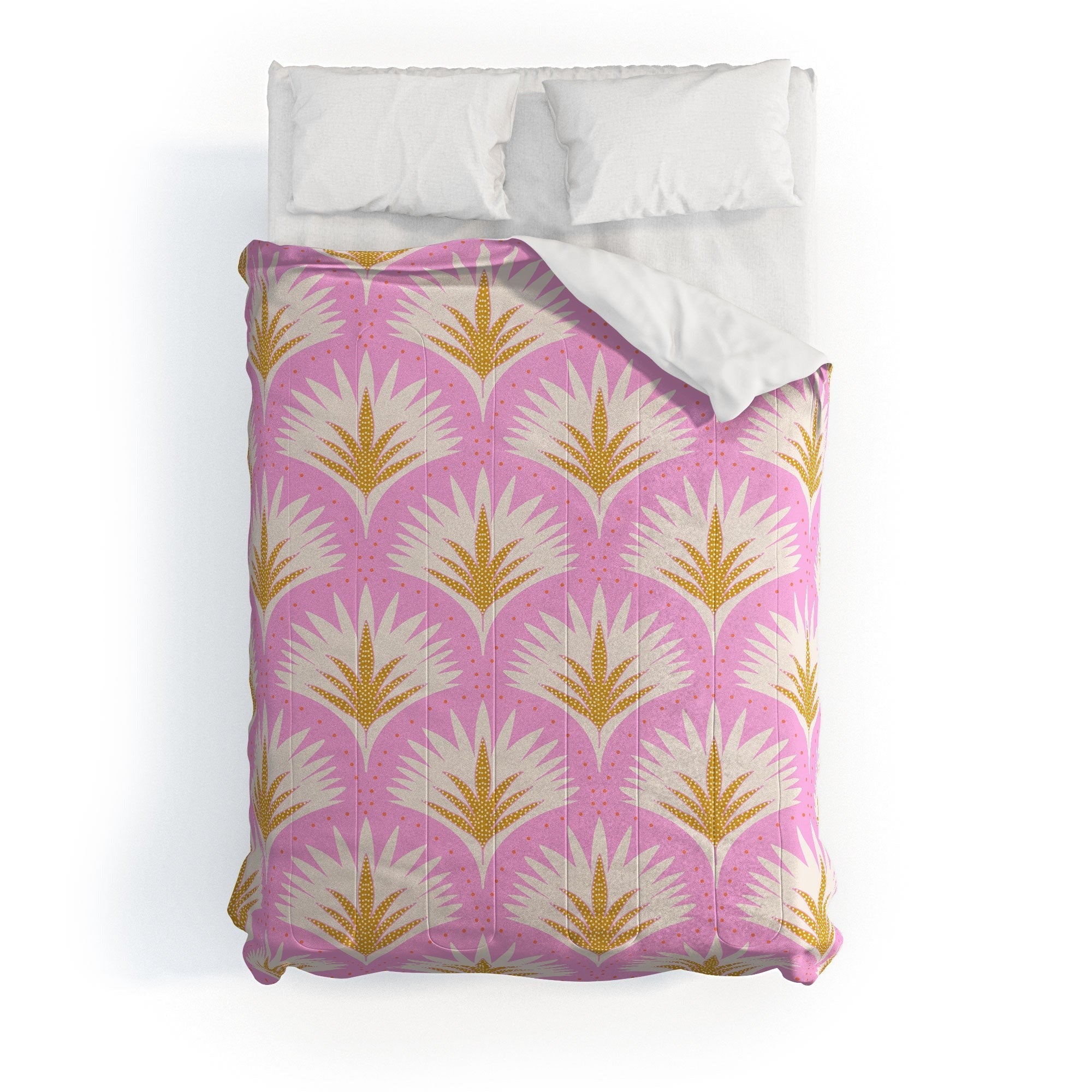 Jennifer Labre Pink Palmetto Comforter
