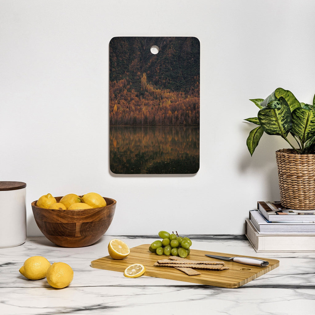 Hannah Kemp Fall Lake Cutting Board Rectangle