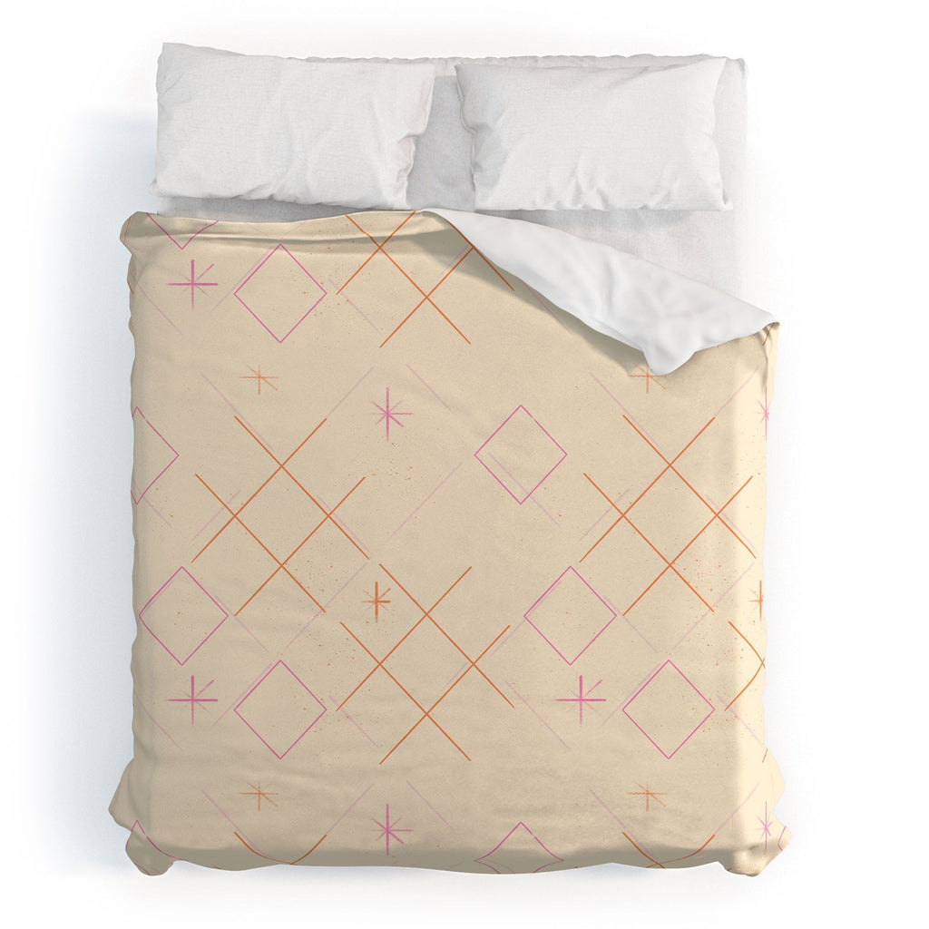 Little Om Starry Web cream Duvet Cover