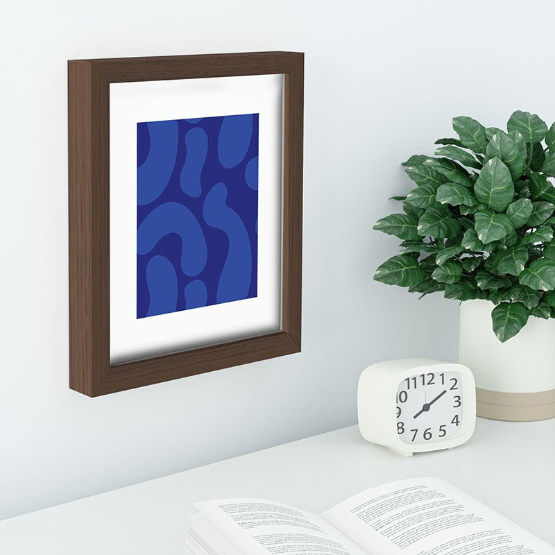 Camilla Foss Blue Pebble Recessed Framing Rectangle