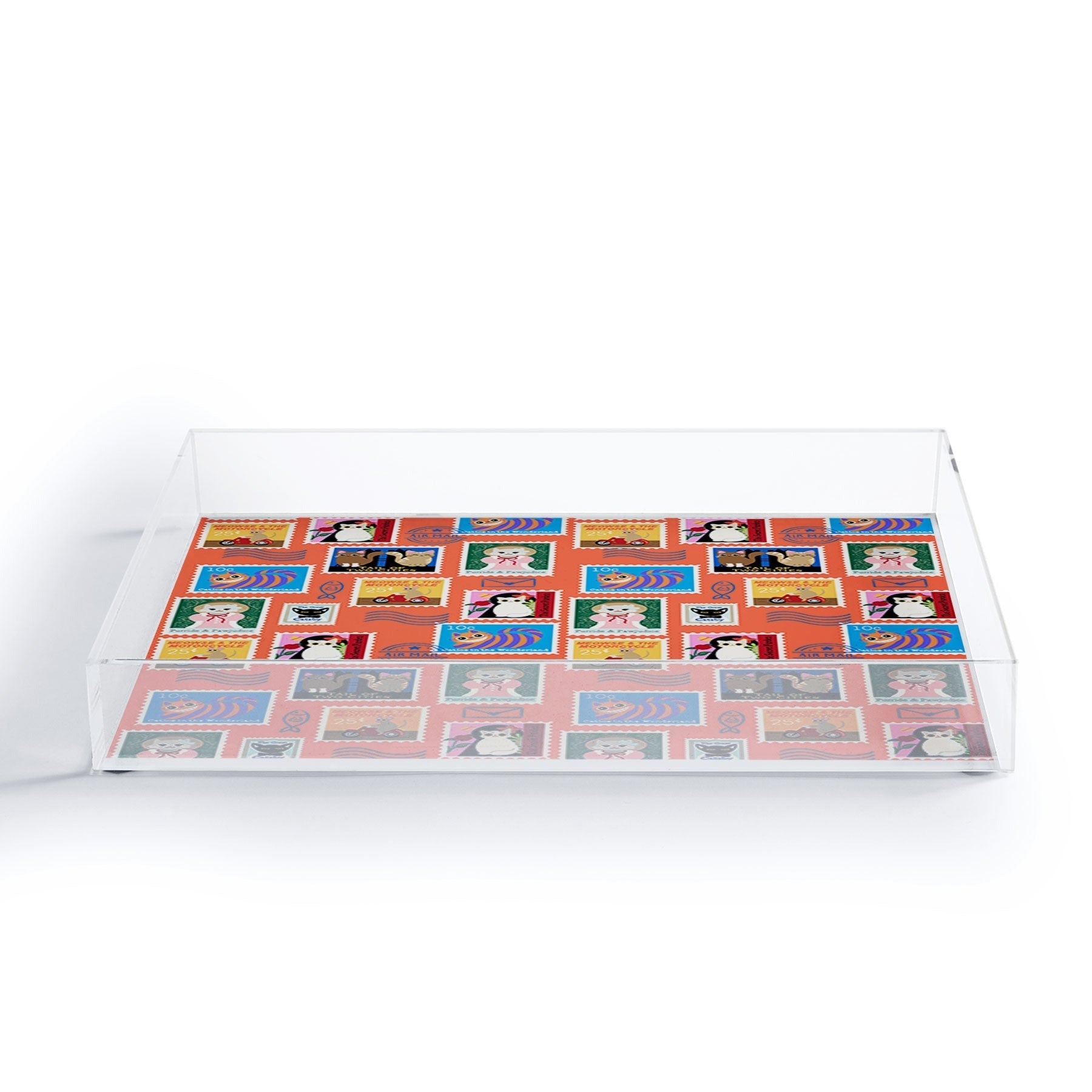 Design by Spark Classic Book Cat Stamps Acrylic Tray