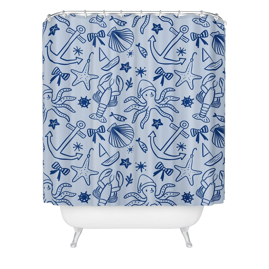 Design by Spark Marine Christmas Holiday Shower Curtain