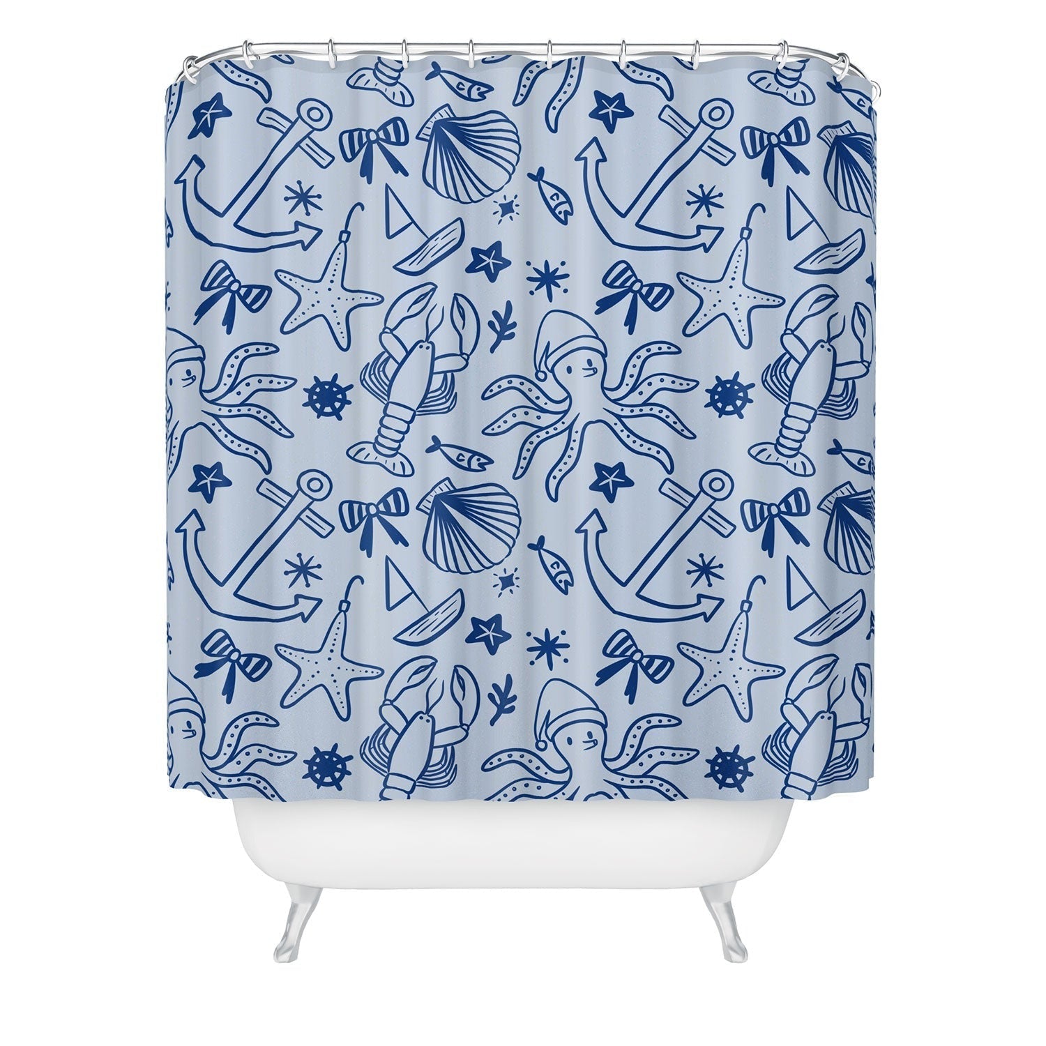 Design by Spark Marine Christmas Holiday Shower Curtain