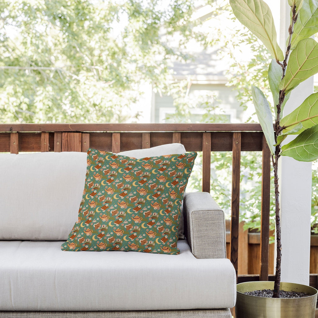 Avenie Moonlit Reading Nook I Outdoor Throw Pillow