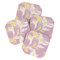 Gabriela Fuente Emma Lilac Floral Coaster Set