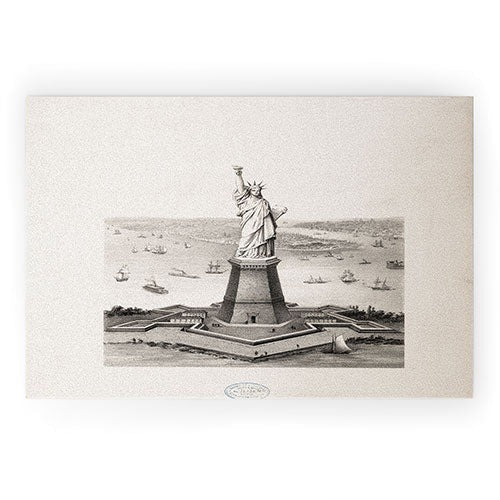 DENY Designs Vintage Lady Liberty Welcome Mat