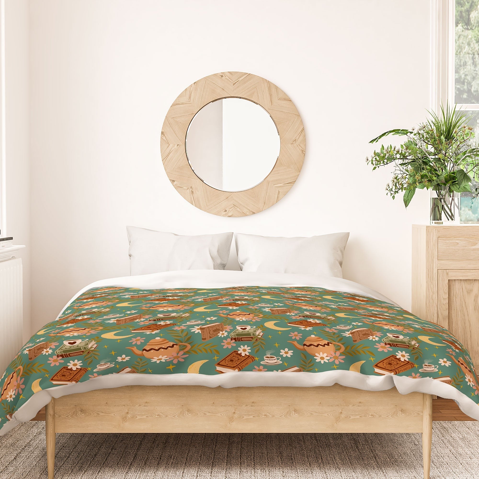 Avenie Moonlit Reading Nook I Duvet Cover