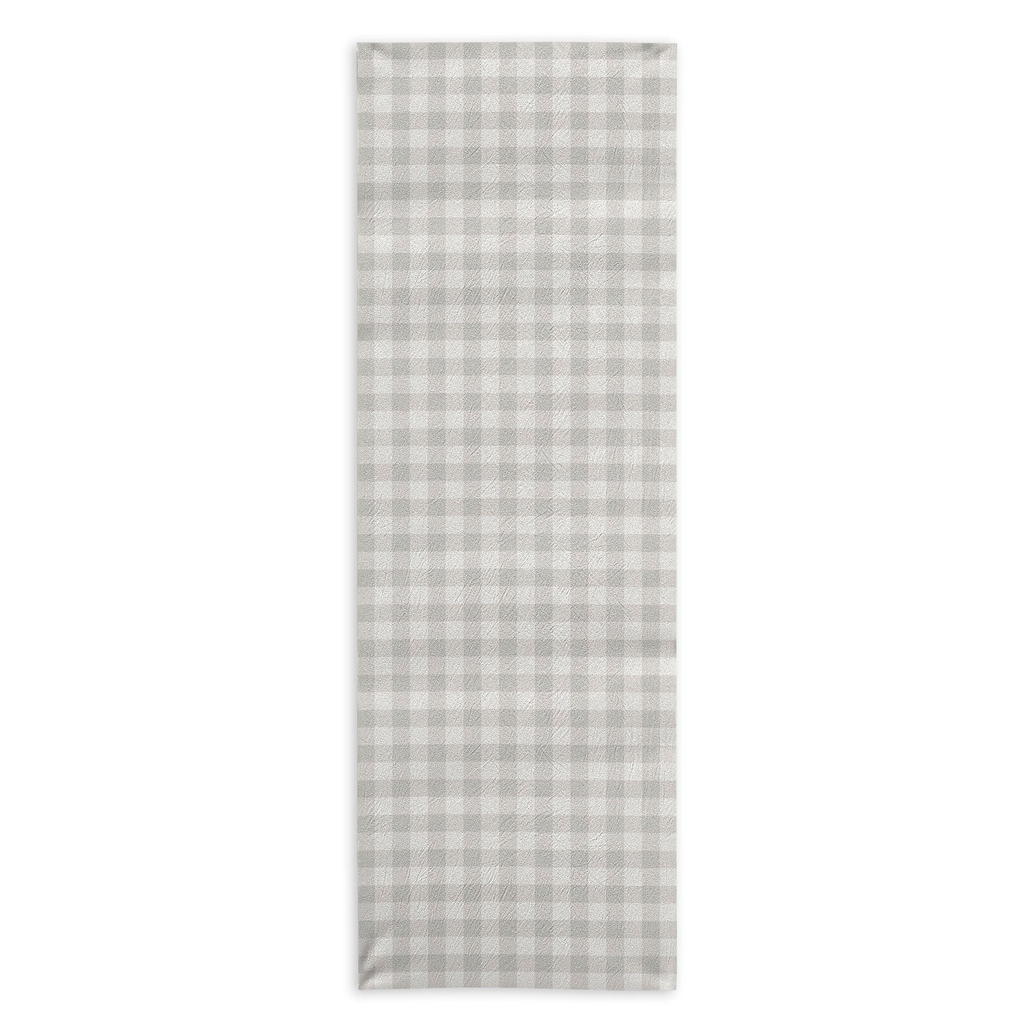 Colour Poems Gingham Plaid Pattern Cloud White Yoga Towel
