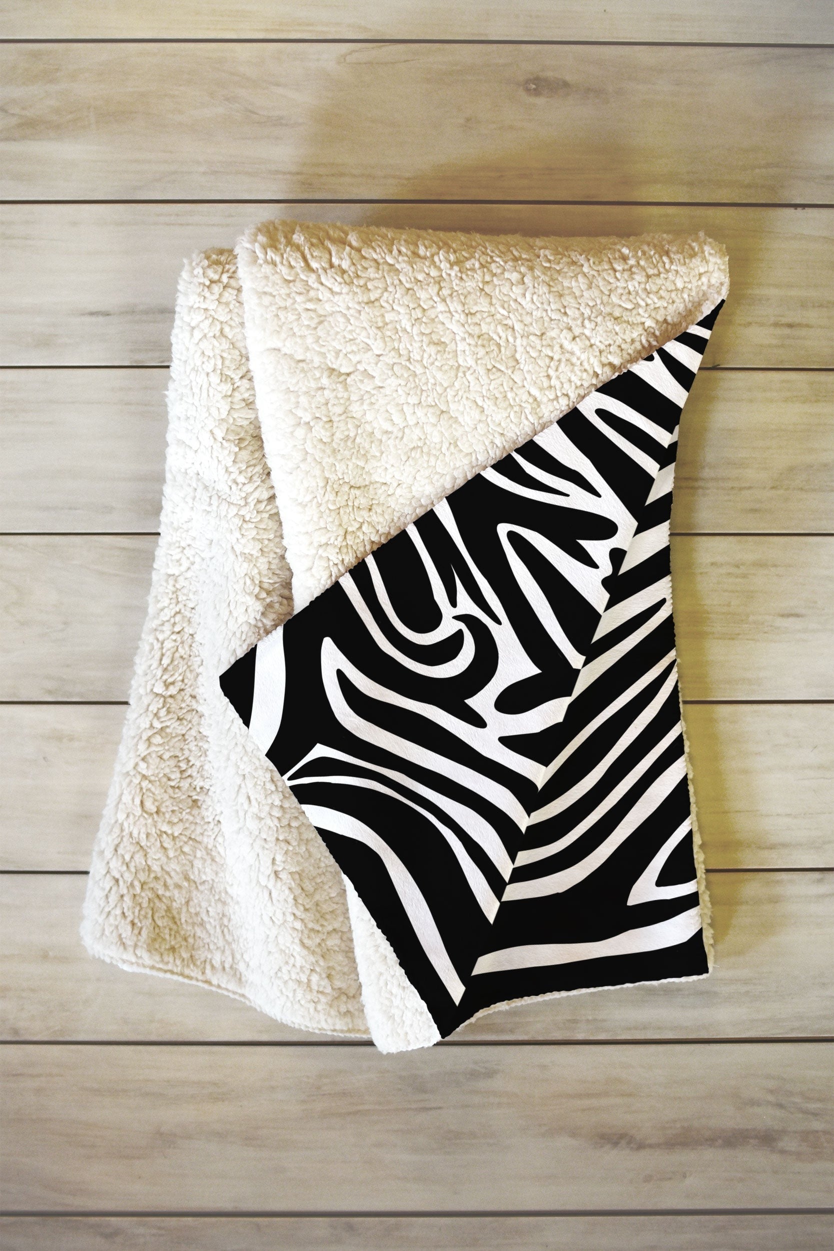 Jennifer Labre Wild Zebra Fleece Throw Blanket