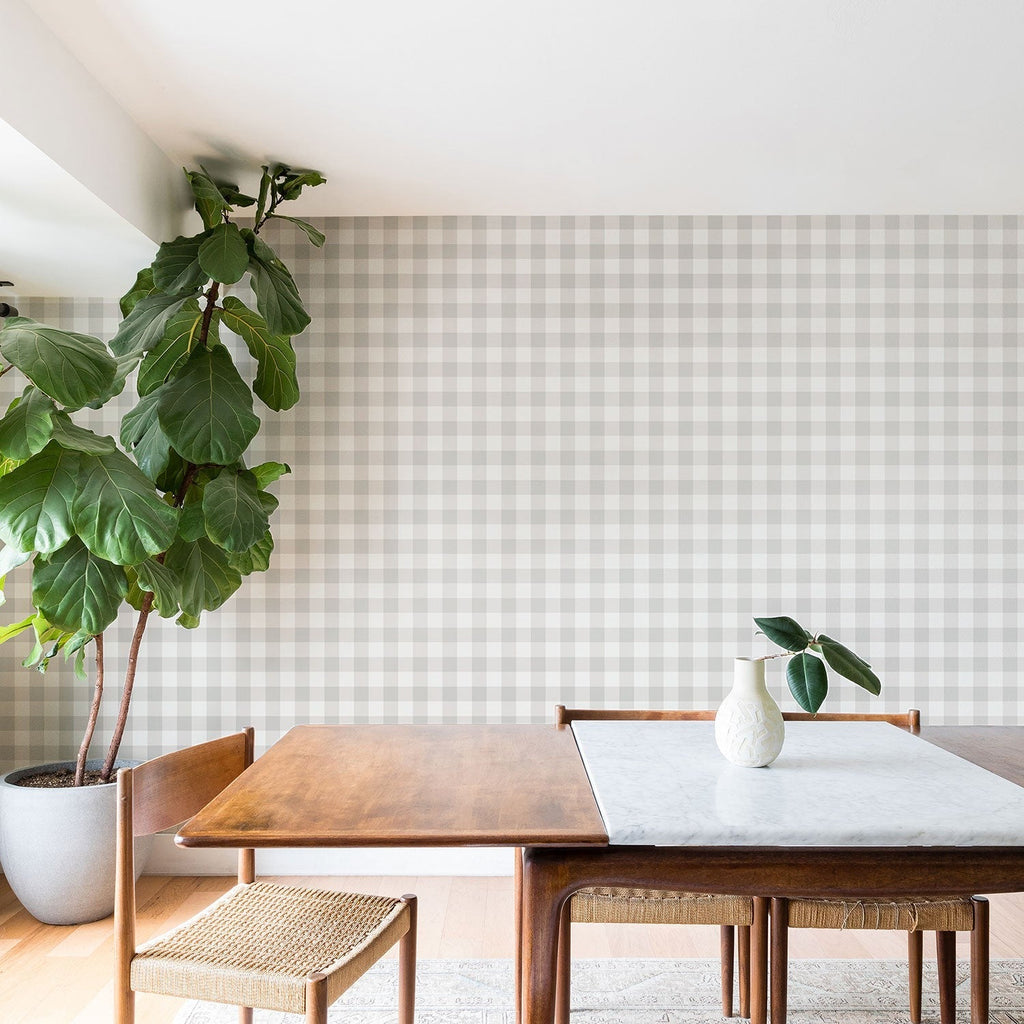 Colour Poems Gingham Plaid Pattern Cloud White Wallpaper