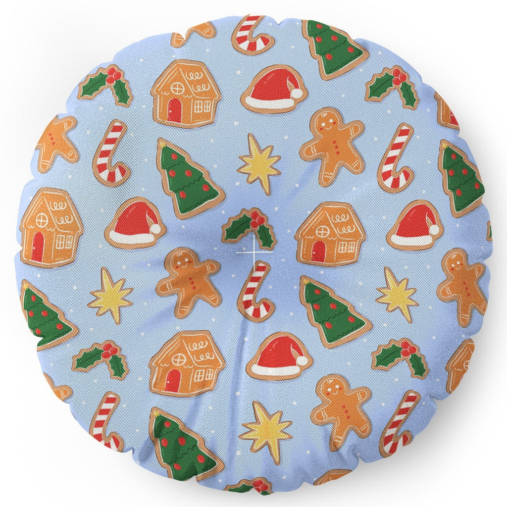 Love_Ryming Christmas Cookies Floor Pillow Round
