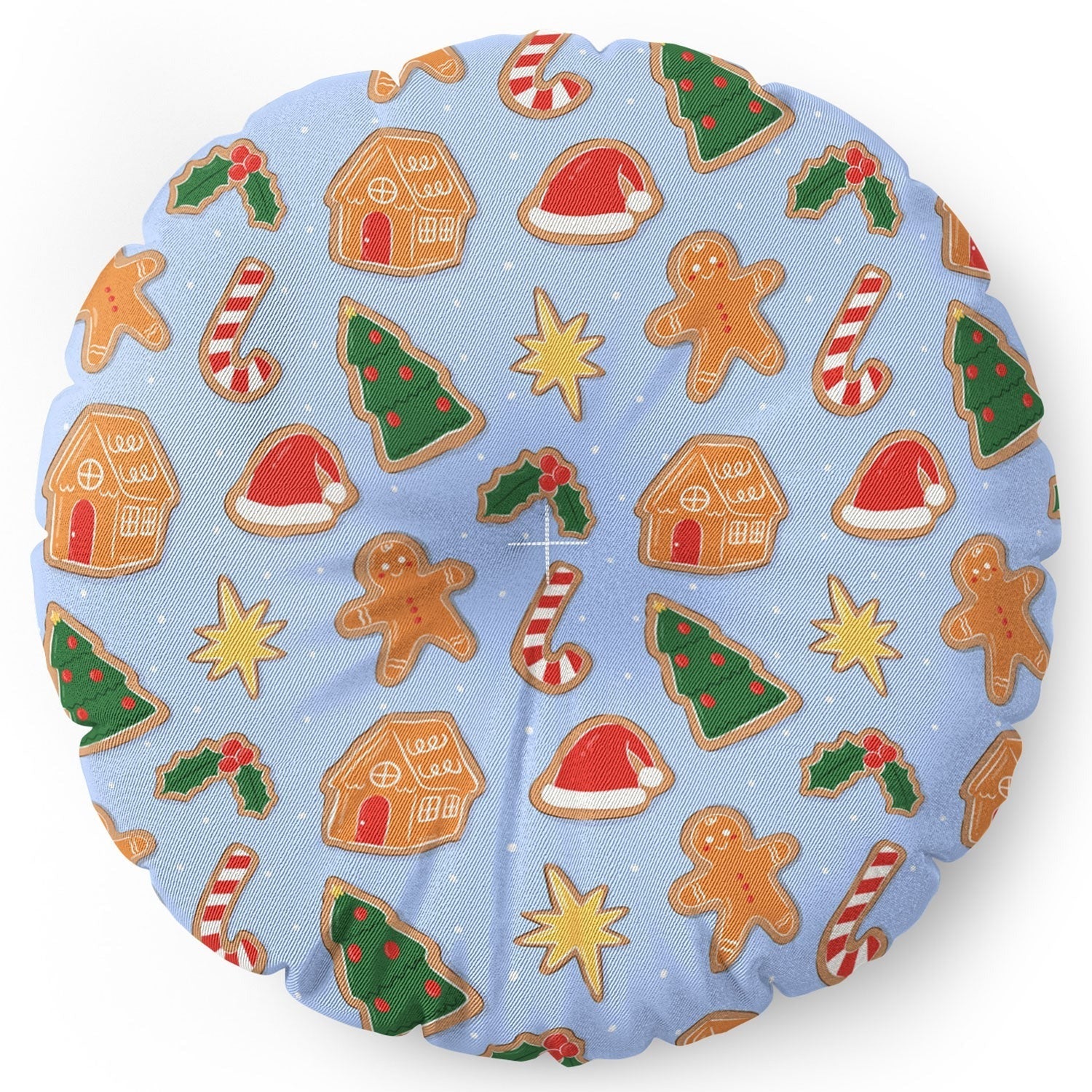 Love_Ryming Christmas Cookies Floor Pillow Round
