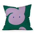 Camilla Foss Pebbles and Rabbit Throw Pillow