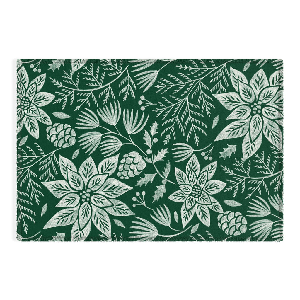Pimlada Phuapradit Christmas Poinsettia Outdoor Rug
