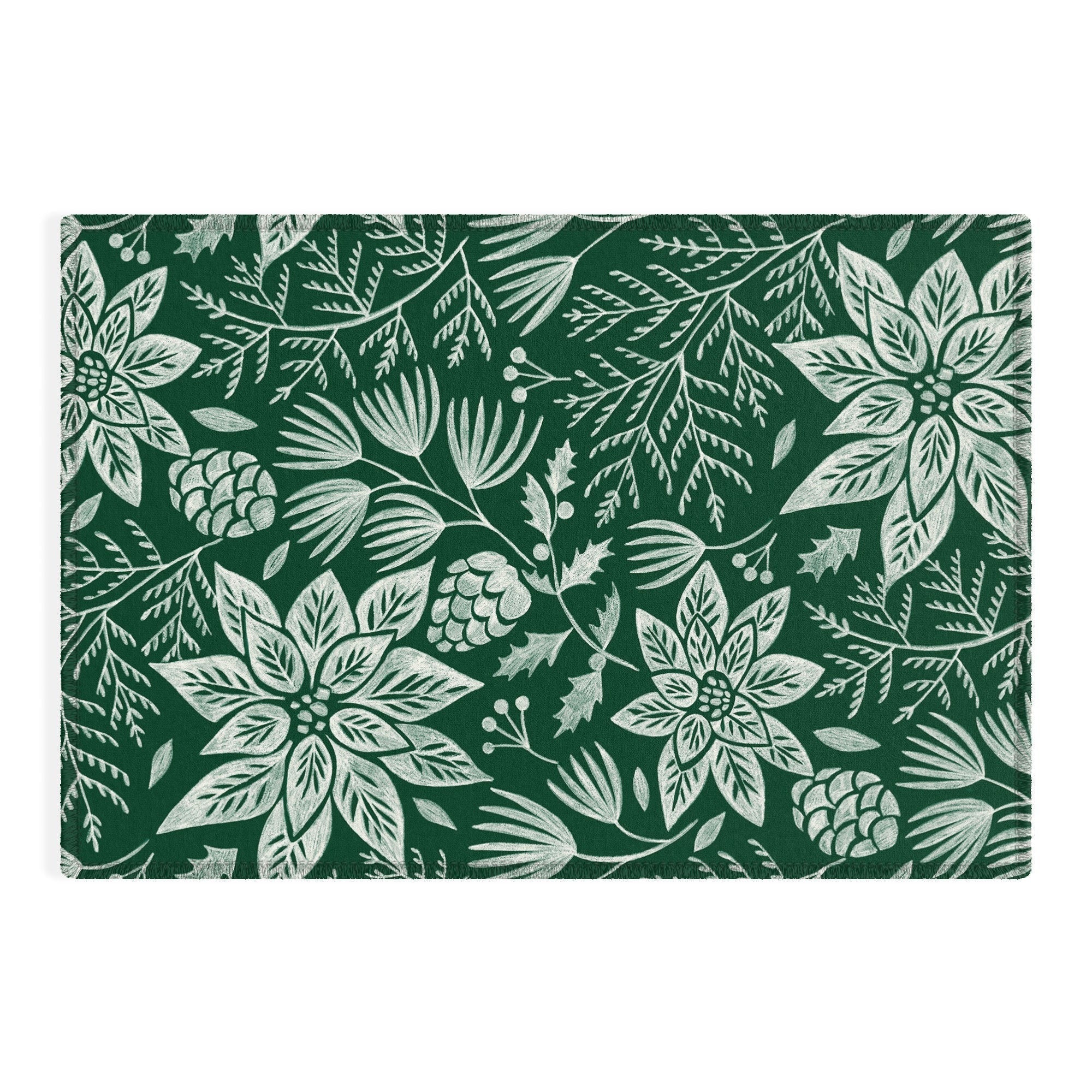 Pimlada Phuapradit Christmas Poinsettia Outdoor Rug