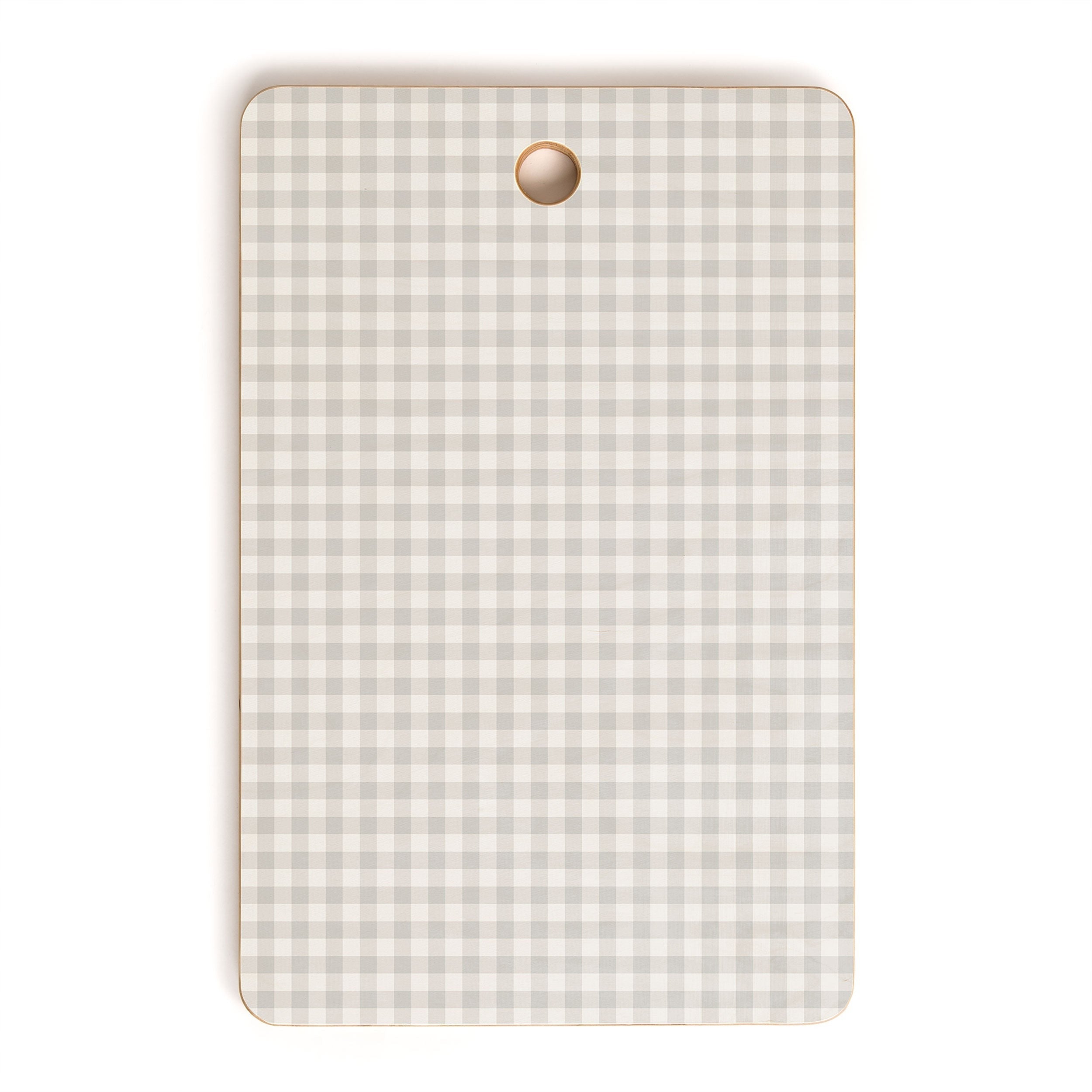 Colour Poems Gingham Plaid Pattern Cloud White Cutting Board Rectangle