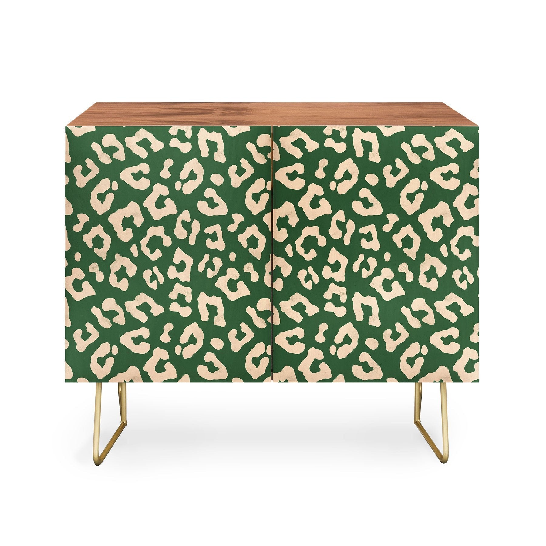 Avenie BR Cheetah Print In Green Credenza