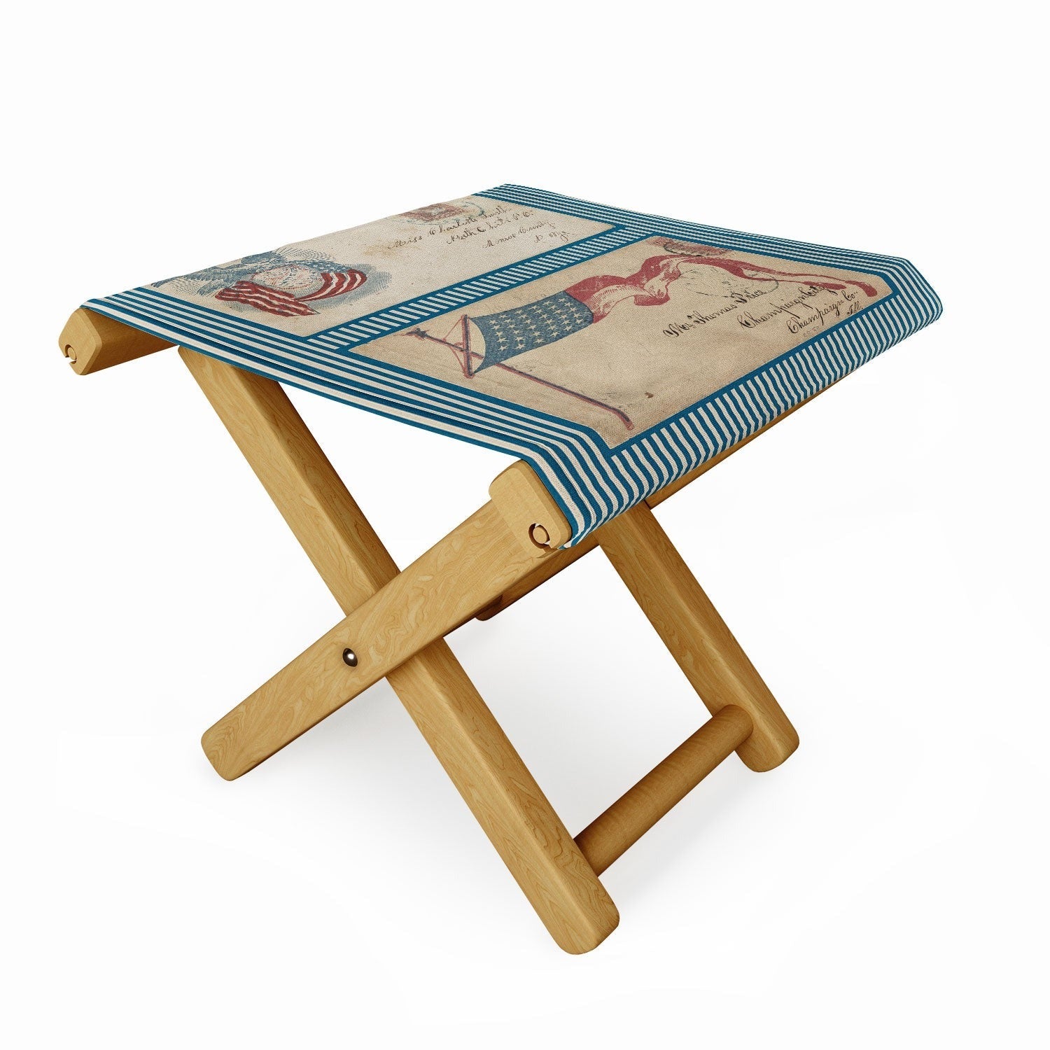 DENY Designs Civil War Envelopes Folding Stool