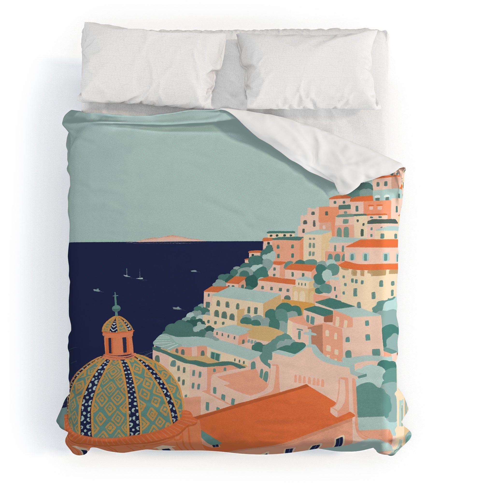 Valeria Frustaci Positano in Italy Duvet Cover