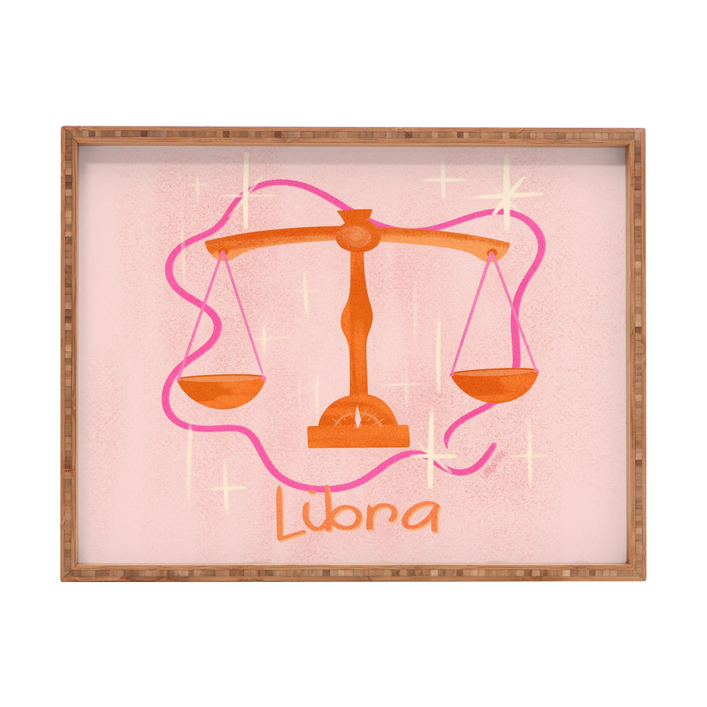 Little Om Zodiac Signs Libra Rectangular Tray